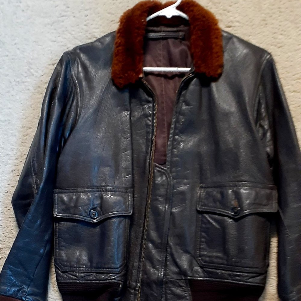 VINTAGE LEATHER  MOTORCYCLE JACKET